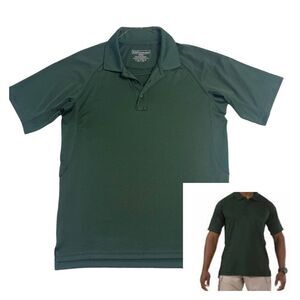 5.11 Tactical Series Green Polo Men's Size Medium‎ Tactical Gear Sleeve Pockets